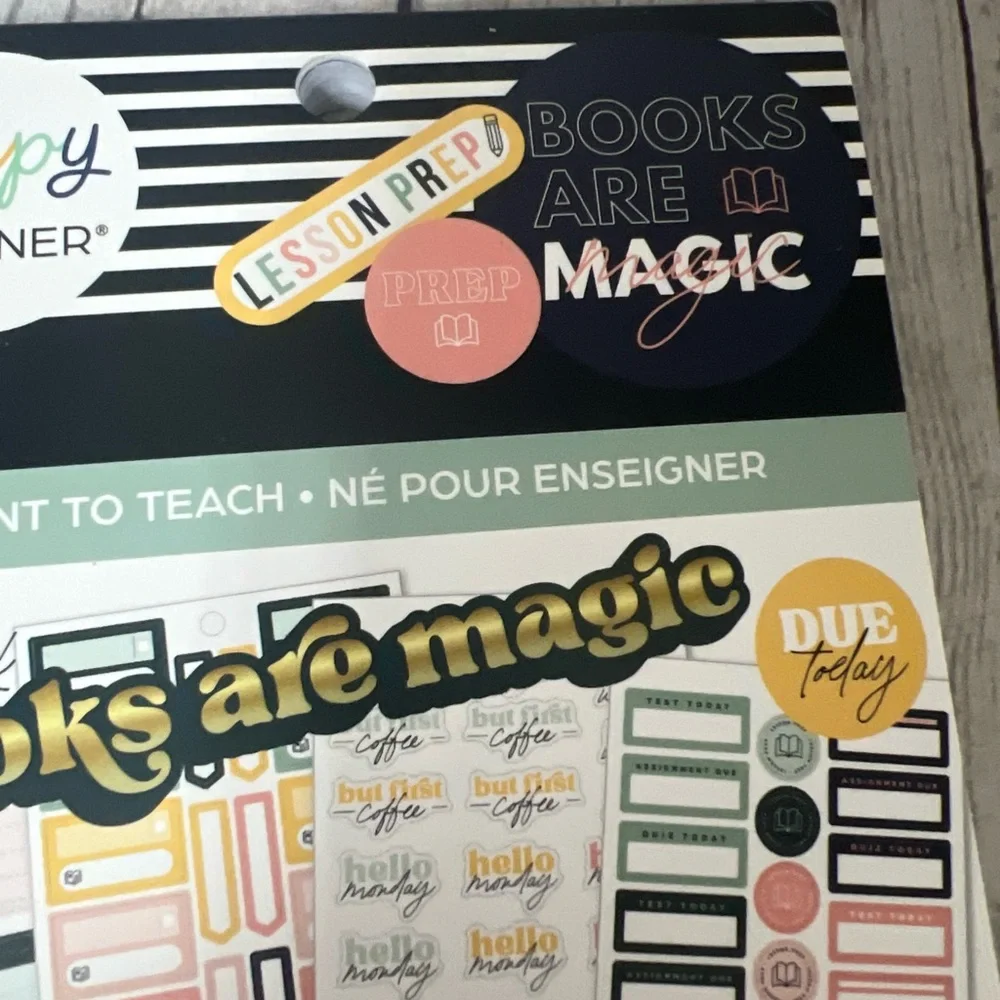 Happy Planner Sticker Book Mint To Teach Teacher 932 Pieces New